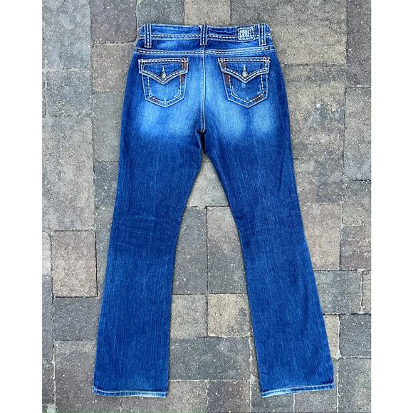 Cruel mid rise embroidered bootcut jeans size 9 Xlong x 36 - Picture 4 of 5